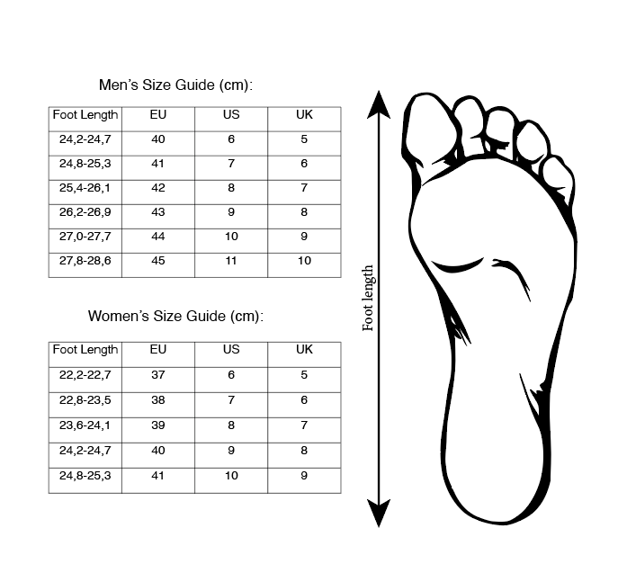 Size Guide | Wyde Footwear